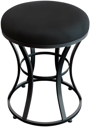 Vanity Chair, Small Velvet Vanity Stool & Ottoman Bench for Bathroom, Dorm