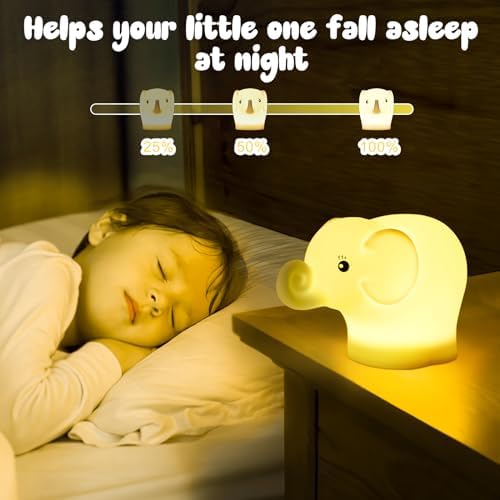 Elephant Night Light for Kids, Baby Nursery NightLight for Breastfeeding