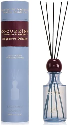 COCORRÍNA Reed Diffuser 8.5 oz Large Capacity Lavender Garden Scent