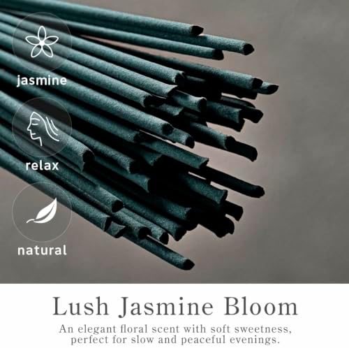 なごみ工房 Kyoto Jasmine Incense Sticks - Japanese Temple Aroma, Ideal for Relaxation & Meditation, Approx. 60 Sticks (0.044 Pounds) - Premium Quality Incense for Spiritual & Home Use Nagomikobo