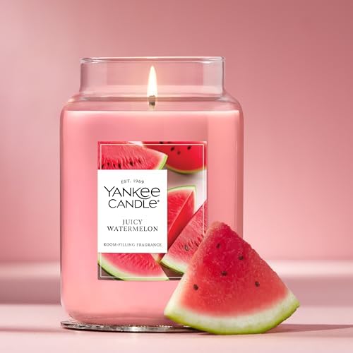 Yankee Candle Juicy Watermelon Scented Candle, 22oz Large Jar