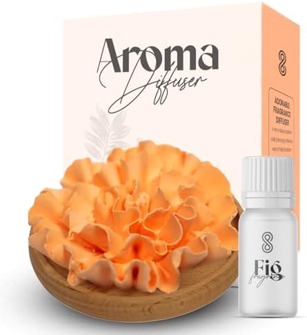 HOME ARCHIVE Aroma Diffuser with Aromatherapy Fragrant Oil Diffusers for Home Room Decor Fig Fragrance (Carnation Flower (Orange))