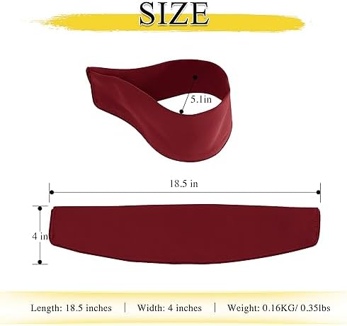 NICETOWN Magnetic Curtain Tiebacks - Modern Unique Upgraded Design Decorative Drape Tie Backs Holder for Window Draperies, No Tools Required (Burgundy Red, 18.5 X 4 Inches, Set of 4)