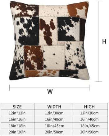 Cow Decorative Throw Pillow Covers 18x18 Inch Set of 4