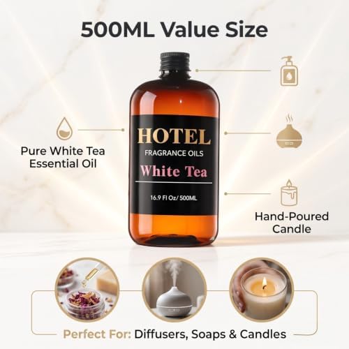 Hotel Diffuser - White Tea, Aloe Vera & Sandalwood - Hotel Scent Dupe - Premium Fragrance Oil for Ultrasonic and Waterless Diffusers and Crafting