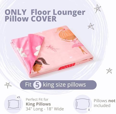 Butterfly Craze Floor Pillow Cover Plush Folding Lounger Bed Cushion Case