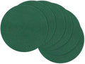 SHACOS Dark Green Round Placemats Set of 6 Cotton Polyester Braided 15 inch Washable Kitchen Dining Table Place Mats Christmas Table Mats for Home Wedding Party Decor