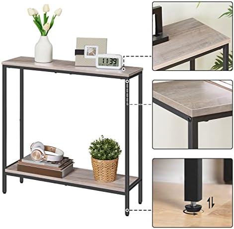 HOOBRO 29.5" L Narrow Console Table, 8.7" D Small Entryway Table