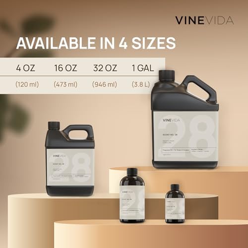 VINEVIDA [128 Fl Oz] Ocean Rain Fragrance Oil for Cold Air Diffusers, Essential Oils for Diffuser Oil Refill & Air Freshener Room Spray