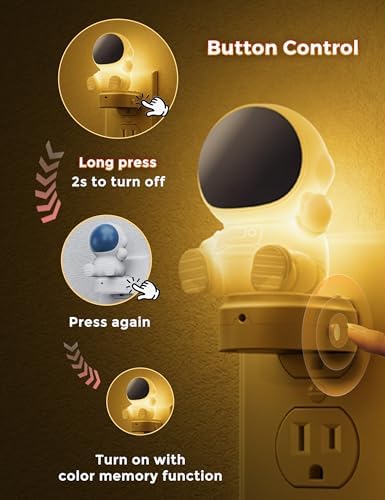 L LOHAS LED Night Light for Kids, 3D Space Night Light Plug in