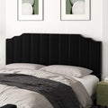 Befurtori King Size Headboard Only, Velvet Wall Mount Headboard, Black