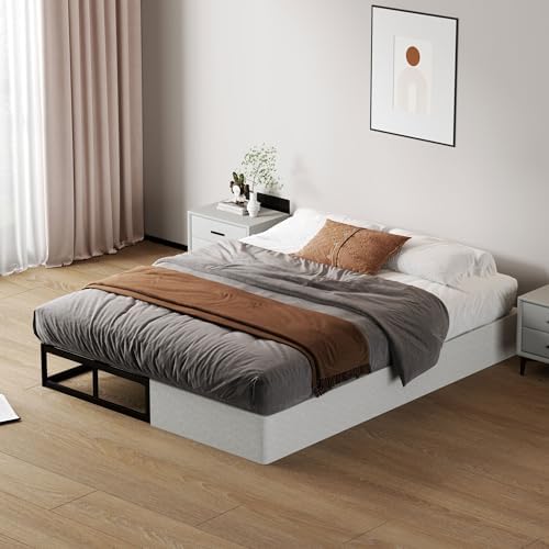 Metal Box Spring Queen Size - 9 Inch High Profile Heavy Duty Black Bed Base Non Slip Mattress Foundation Box Springs for Queen Bed, Easy Assembly, No Noise
