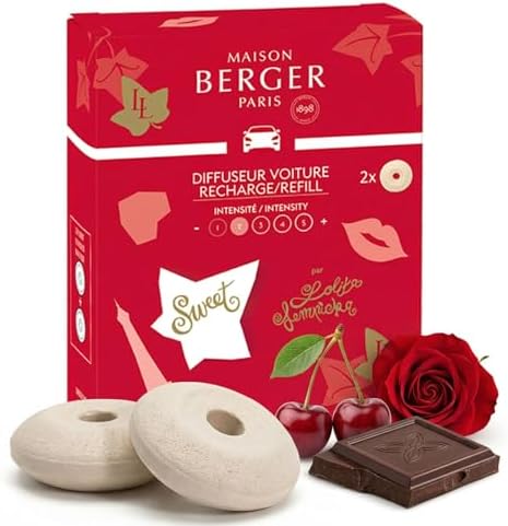 MAISON BERGER Car Diffuser Refill Set, Lolita Lempicka Sweet