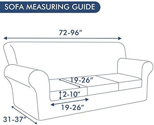 hyha 4 Pieces Couch Covers for 3 Cushion Couch, Sofa Covers Washable Soft Sofa Slipcovers, Stretch Couch Covers for Dogs, Furniture Protector with Elastic Straps (Sofa, Dark Gray)