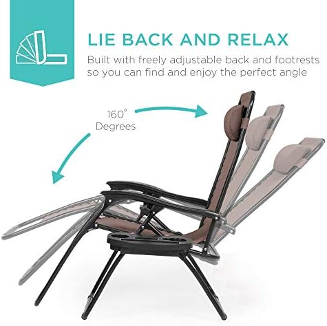 Best Choice Products Zero Gravity Chair Recliner, Brown