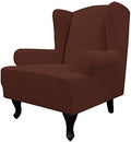 Easy-Going Stretch Large Wingback Chair Sofa Slipcover Coffee