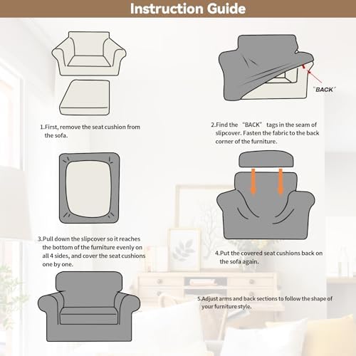 WEERRW Velvet Stretch 2 Pieces Chair Sofa Slipcovers Washable, Light Brown