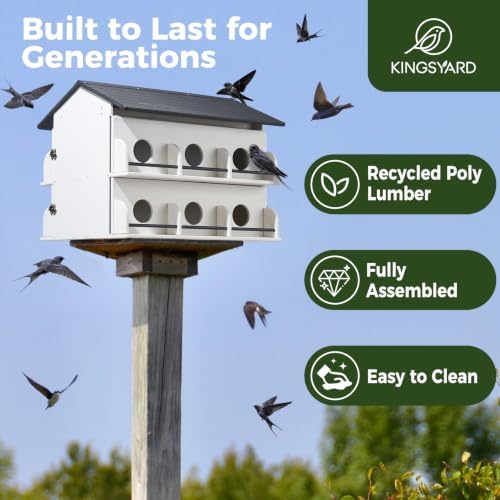 Kingsyard 12-Room Pre-Assembled Purple Martin House