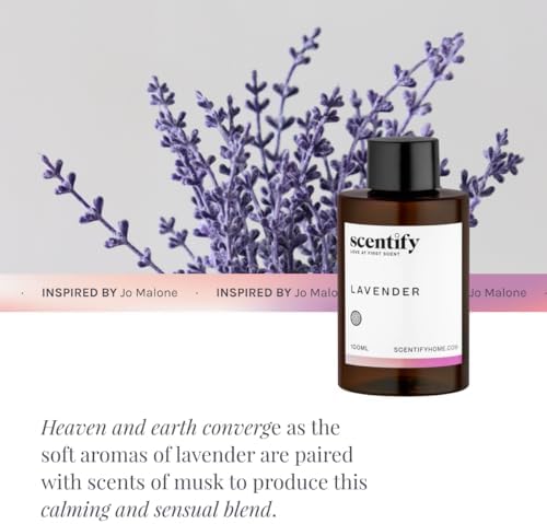 Scentify Lavender & Musk Aroma Oil Refill for Diffusers, 100ml / 3.38 fl oz