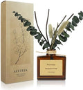 Reed Diffuser, Sage & Eucalyptus Essential Oil Diffuser for Bathroom, 3.4 oz Scented Diffusers, Long-Lasting Fragrance for Home Decor with Dried Flowers