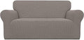 Easy-Going Stretch Oversized Loveseat Couch Covers Washable Taupe