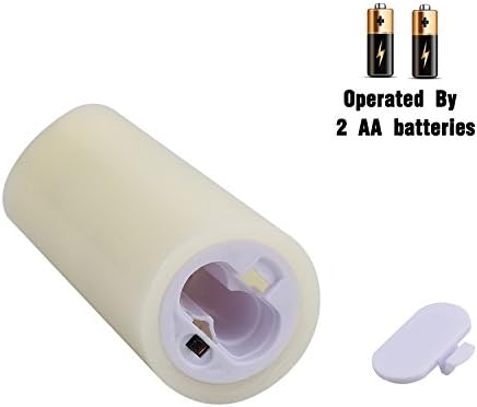 Vinkor Flameless Candles Battery Operated Candles Real Wax Pillar LED Candles with 10-Key Remote and Cycling 24 Hours Timer (Ivory Set of 12 （D2.2 X H 5"）)