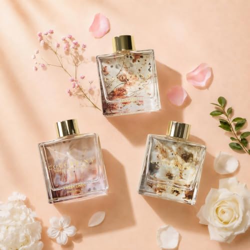 COCORRÍNA Reed Diffuser Set of 3 - Love Spell/White Flower/Fresh Linen