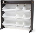 Humble Crew Kids Toy Organizer with Display Shelf, 9 Bins, 3 Tier Storage