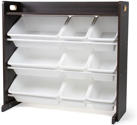 Humble Crew Kids Toy Organizer with Display Shelf, 9 Bins, 3 Tier Storage