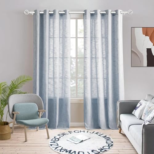 KAMANINA White Finials for 1 or 7/8 in Curtain Rods, Twisted Cage Design