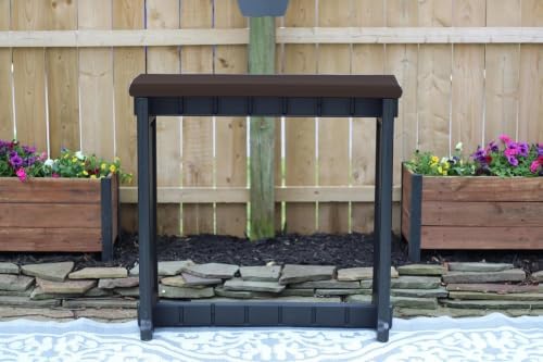 Patio Bar Set: Multiple Color Options, with or Without Stools, Durable & Stylish, USA Made - Perfect for Outdoor Spaces. (Black/Espresso, Single Bar)