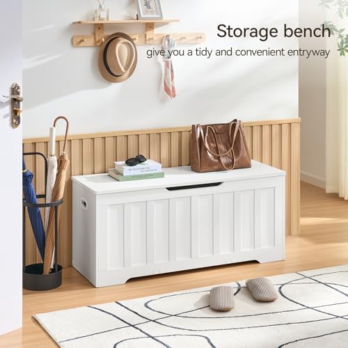 VANKILEY 43.3" Storage Chest Extra Large, Storage Bench.(White)
