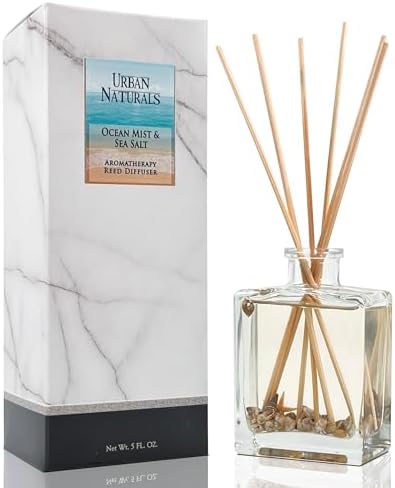 Urban Naturals Reed Diffuser Set, Ocean Mist & Sea Salt - Bathroom Décor