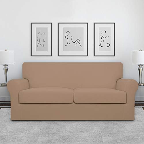 Easy-Going Stretch Oversized Loveseat Couch Cover for 2 Cushion Washable