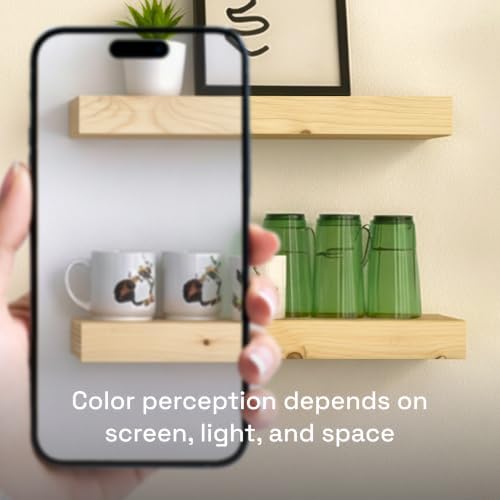 Wood Floating Shelves for Wall 12 Inch, Natural Wood, Small Wooden Shelf