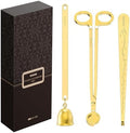 RONXS 3 in 1 Candle Wick Trimmer Set, Snuffer, Dipper, Cutter, Gold