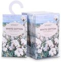 MYARO 12Pcs White Cotton Sachets Hanging Car Freshener, Closet Deodorizer