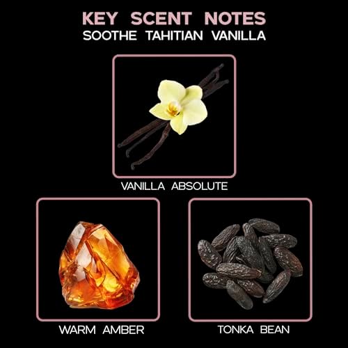 Reed Diffuser Set, Soothe Tahitian Vanilla Bean Scented Oil Diffuser with Sticks, Home Fragrance Accessories for Bathroom Shelf Decor, Aroma Diffusers for Home or Office Fall Decor, USA Made