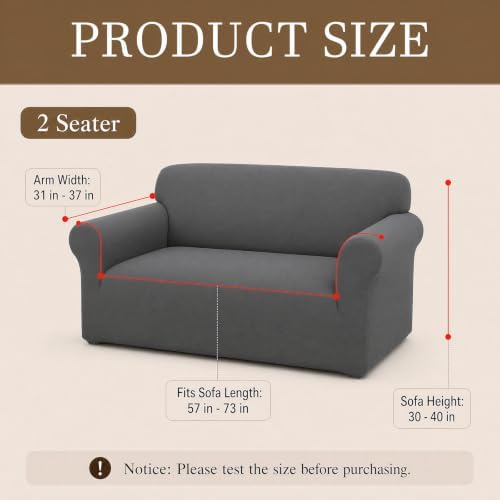 Sofa Cover - Stretch Soft Sofa Slipcover Couch Sofa Cover, Washable Furniture Protector with Non-Slip Foam and Elastic Bottom for Living Room Armchair Furniture