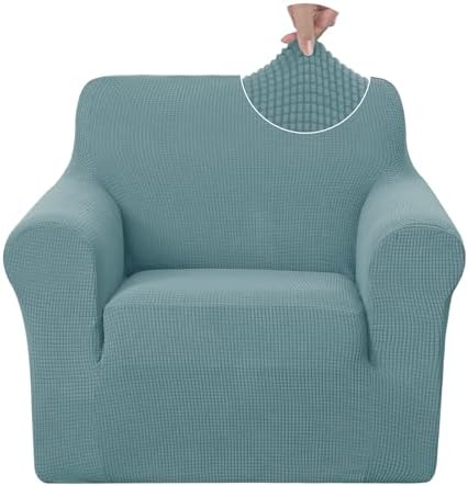 U-NICE HOME Stretch Recliner Chair Cover Armchair Slipcover, Light Blue