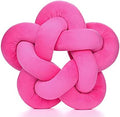 Knot Pillow Fuchsia Star Shaped Decorative Throw Pillow 12.59"