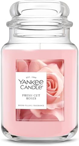 Yankee Candle Fresh Cut Roses Scented Candle, 22oz Large Jar