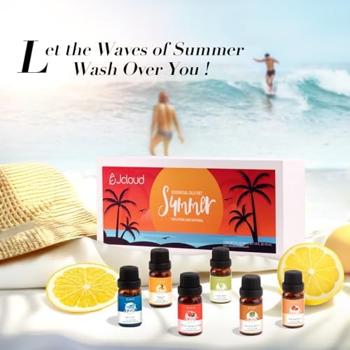 JCLOUD Summer Fragrance Oils Set, 6x10mL