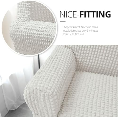 NICEEC Loveseat Covers Washable Love Seat Couch Covers Slipcover with Skirt
