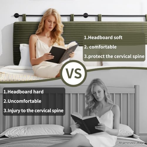 UEV King Headboard Only, Wall Mounted Hanging Upholstered Bed Head Board