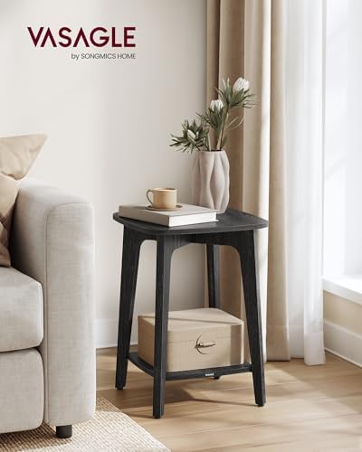 VASAGLE Side Table, 2-Tier Small Square End Table, Nightstand