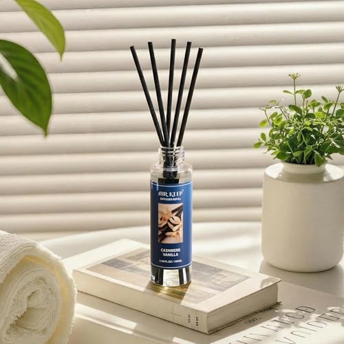 Airkeep Reed Diffuser Oil Refill/Cashmere Vanilla/3.38 oz / 1 Pack/Air Freshener & Aromatherapy Essential Oil Blend for Home Fragrance – Scented Refill Oil for Bathroom, Bedroom & Home Decor