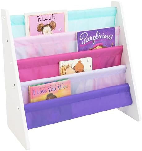 Humble Crew Kids Bookshelf, Montessori Front Facing Toddler Bookcase 4 Tier