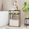 Leomonio Narrow Side Table, Slim Night Stand with Magazine Rack