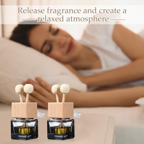 Zubebe 30 Pcs Car Diffuser Vent Clip Empty Diffuser Bottle, Gradient Black